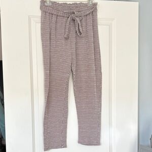 Checkered Drawstring Pants
